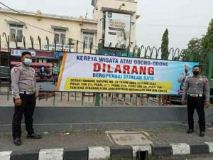 Bahayakan Pengguna Jalan Lain, Sat Lantas Polres Lebak berikan himbauan Larangan Odong-odong Beroperasi di Jalan Raya