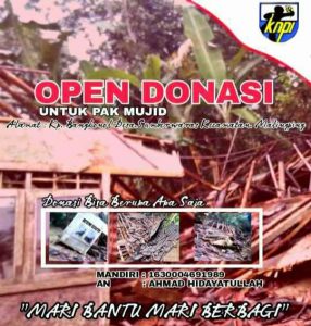 KNPI MALINGPING GALANG DANA, PEDULI KORBAN RUMAH AMBRUK DI DESA SUMBERWARAS