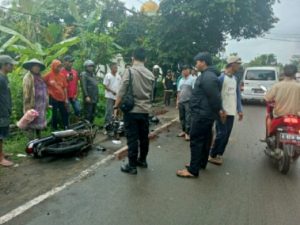 Personil Polsek Malingping Polres Lebak datangi TKP Laka Lantas di Cilangkahan