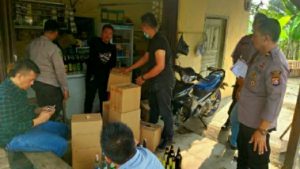 Ops Pekat I Maung 2022, Polres Lebak Amankan Ratusan Botol Miras dari Berbagai Merk