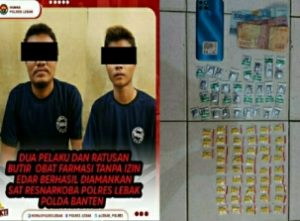 Ratusan Butir Obat Tanpa Izin Edar diamankan Sat Resnarkoba Polres Lebak Polda Banten