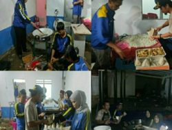 Tagana Lebak dan Tagana kota Serang berikan pelayanan Dapur umum korban bencana banjir dan longsor di Lebak Selatan.