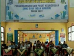 Sosialisasi dan Koordinasi Pengembangan SMK PK 2022 bertempat di Gedung Serba Guna (GSG) SMK BIM