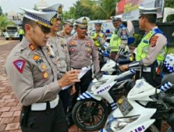 Cek Kesiapan, Kasat Lantas Polres Lebak Lakukan Pengecekan Personil dan Sarpras Sat Lantas