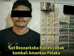 Sat Resnarkoba Polres Lebak kembali Amankan Pelaku Pengedar Obat Tanpa izin Edar
