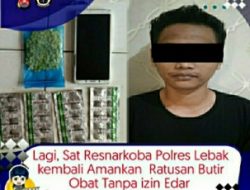 Sat Resnarkoba Polres Lebak kembali Amankan Ratusan Butir Obat Tanpa Izin Edar di Wanasalam