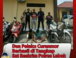 Dua Pelaku Curanmor berhasil di Tangkap Sat Reskrim Polres Lebak
