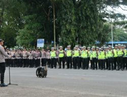 Polres Lebak Gelar Apel Persiapan Pengamanan Malam Takbiran Idul Fitri 1444 H
