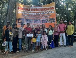 Peduli Kemanusiaan Pemdes dan Warga Desa Senanghati Menggalang Dana Untuk Korban Kebakaran