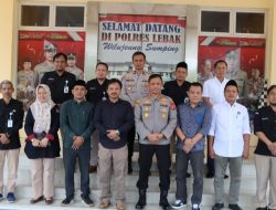 Kapolres Lebak Terima Kunjungan dari Komisioner KPU Lebak