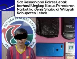 Sat Resnarkoba Polres Lebak berhasil Ungkap Peredaran Narkotika Jenis Shabu di Wilayah Lebak
