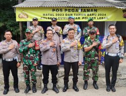 Cek Situasi, Kapolres Lebak Lakukan Kunjungan ke Pospam Wisata Baduy Ops Lilin Maung 2023