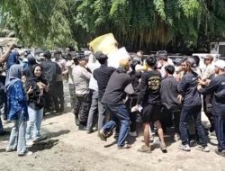 Demo IMC dan APC Terkait Pencemaran Limbah Pabrik Kelapa Sawit Diwarnai Aksi Saling Dorong