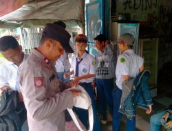 Guna Meminimalisir Tindak Kriminalitas dan Tawuran Antar Pelajar, Polsek Jawilan Lakukan Razia Pelajar