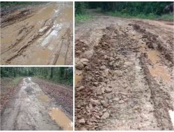 Miris!!.. Kondisinya Seperti Semula, Proyek 1.4 M Pembangunan Rehabilitasi Jalan Kerta – Pasirbuntu Dianggap Sia-sia