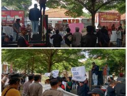 GELAR AKSI MASSA, REDUK SEGEL GEDUNG KPU LEBAK