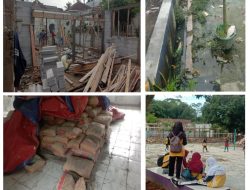 Parahh.. Dikeluhkan Pihak Sekolah, Proyek Rehabilitasi dan Renovasi Gedung SDN 3 Keusik Kec. Banjarsari Terlihat Semberawut