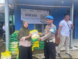 Personil Polsek Malingping Polres Lebak Giat Pengamanan Operasi Bazar Beras