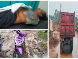 Licin dan Berbahaya, Pengguna Jalan Meninggal terjatuh dari motor, Akibat Galian Tanah Merah di Kec. Banjarsari