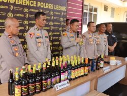 Jaga Kondusifitas, Ribuan Botol Miras berhasil diamankan Polres Lebak dan Polsek Jajaran
