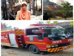 Diduga Akibat Korsleting Listrik, Rumah Lansia Hangus dilalap Sijago Merah di Kec Malingping.