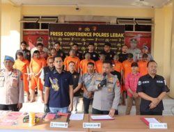Kapolres Lebak Release  Ungkap 8 Kasus Tindak Kejahatan Jalanan  oleh Sat Reskrim Polres Lebak dan Polsek Jajaran  Juli 2024