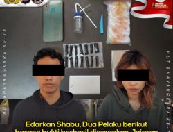 Edarkan Shabu, Dua Pelaku dan Barang Bukti berhasil diamankan Sat Resnarkoba Polres Lebak
