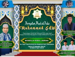 HADIRILAH TABLIGH AKBAR, MEMPERINGATI MAULID NABI MUHAMAD SAW 1446 H DI MUSHOLLA NURUL JANNAH, KP PASAR LAMA DESA KERTA