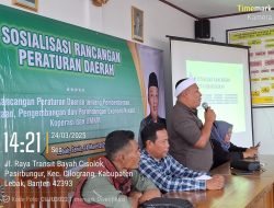 Anggota DPRD Banten Musa Weliansyah Gelar Sosialisasi Raperda di Desa Pasirbungur Kecamatan Cilograng