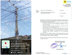 PLN ULP Malingping Beri Peringatan kepada Perusahaan WiFi untuk Merapikan Kabel