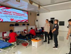 HUT Humas Polri ke-74, Si Humas Polres Lebak dan PMI Lebak Gelar Donor Darah