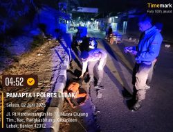 Laporan Masuk Via 110, Personel Polres Lebak Langsung Bergerak ke Lokasi