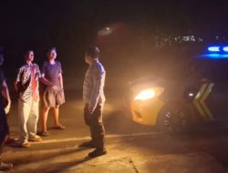 Patroli Malam Hari, Personil Polsek Malingping Polres Lebak Antisipasi Balapan Liar