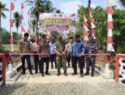 Jembatan Beton Garuda di Desa Cipedang, Di Resmikan oleh Danramil 0313/Malingping