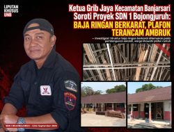 Ketua Grib Jaya Soroti Proyek SDN 1 Bojongjuruh: Baja Ringan Berkarat, Plafon Terancam Ambruk