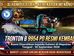 TRONTON B 9954 PD RESMI DIKEMBALIKAN KEPADA PEMILIKNYA DI MAPOLRES TANGSEL