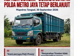 Tronton B 9954 PD Diserahkan ke Pemilik di Mapolres Tangsel, King Badak: Proses Dumas di Bid Propam Polda Metro Jaya Tetap Berlanjut
