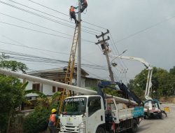 Respon Cepat, PLN ULP Malingping Ganti Tiang Miring di Desa Kerta Banjarsari