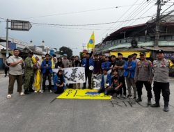Puluhan Mahasiswa PMII STAI NH Malingping Gelar Aksi Sumpah Pemuda di Pasar Malingping
